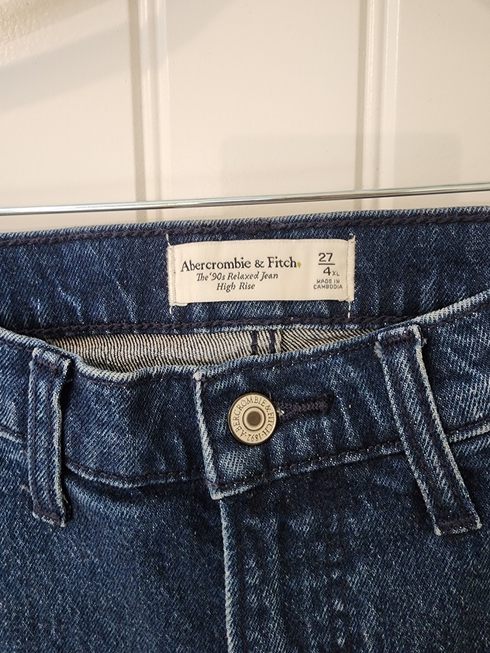 Abercrombie 90s Relaxed High Rise 27 Trouser Jeans NWOT - Picture 4 of 11